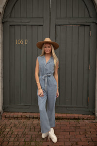 Rosie Collared Jumpsuit - GEORGE-MARY'S