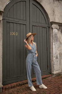 Rosie Collared Jumpsuit - GEORGE-MARY'S