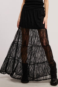 Tiered Lace Maxi Skirt