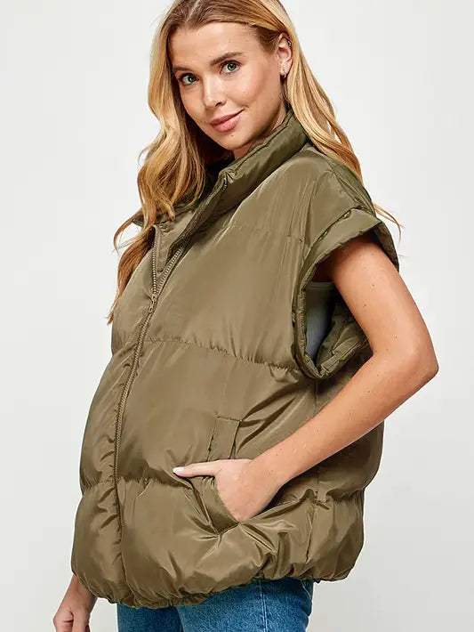 Ellison Puffer Vest (olive)