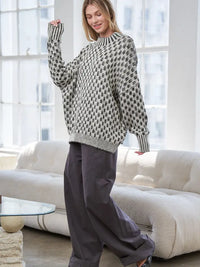 Monroe Checkered Sweater (black)