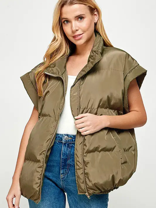 Ellison Puffer Vest (olive)
