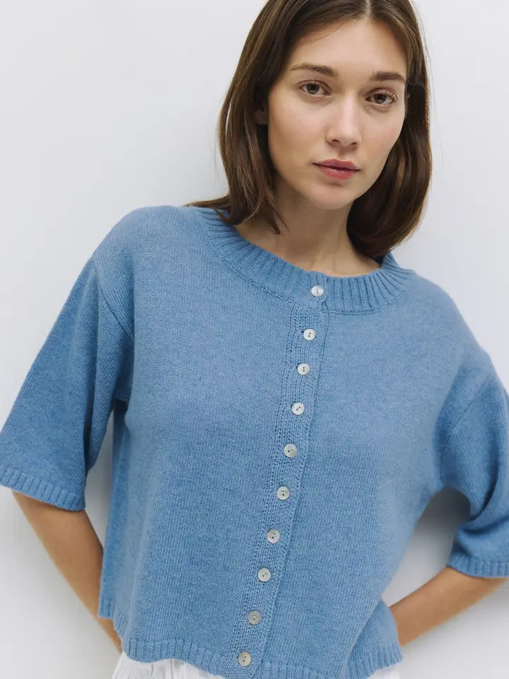 The Stacey Cardigan (heather grey) - GEORGE-MARY'S