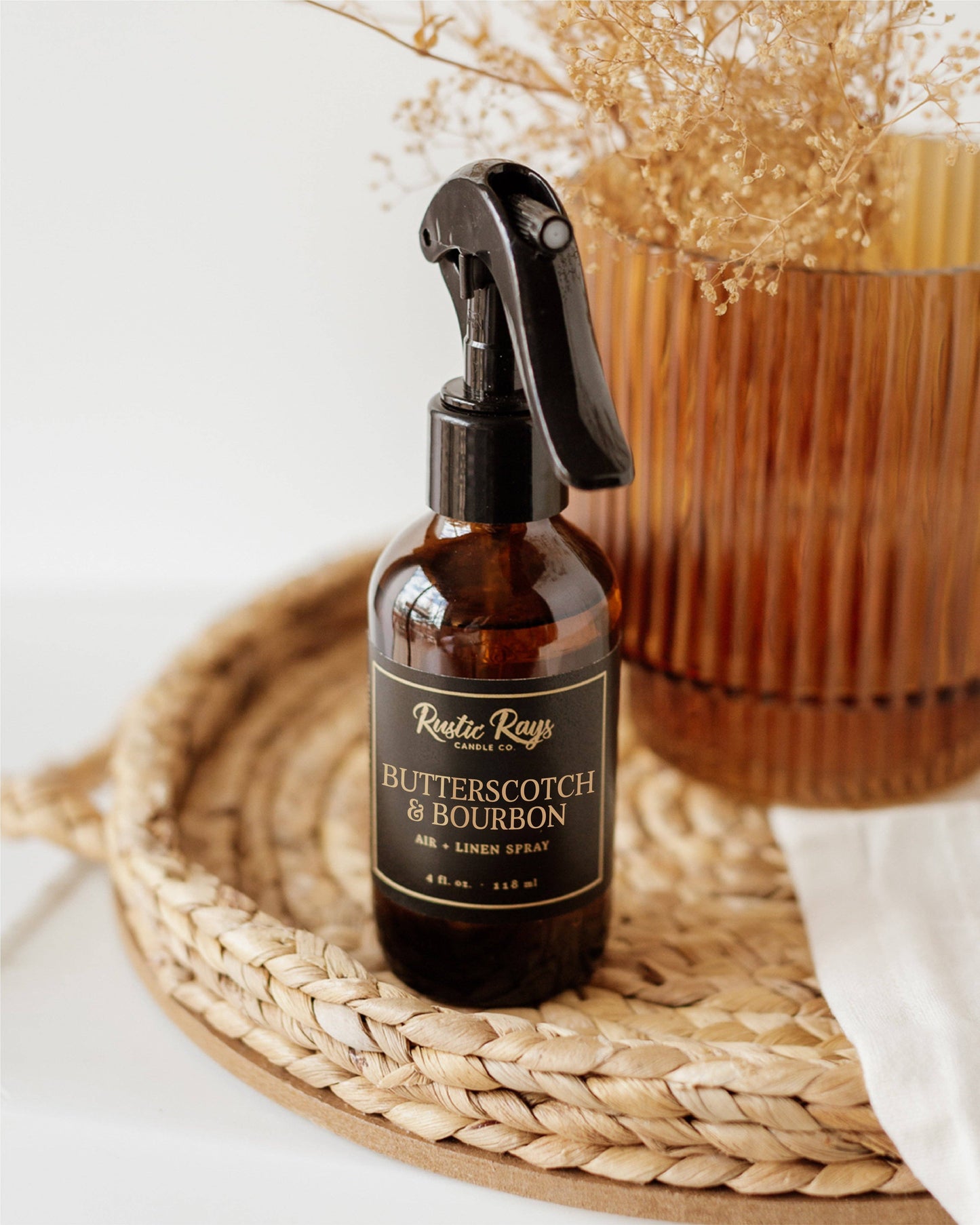 Butterscotch & Bourbon Fall Room Linen Spray - 4 oz