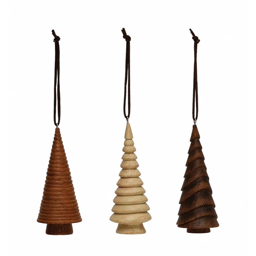 Resin Wood Tree Ornament