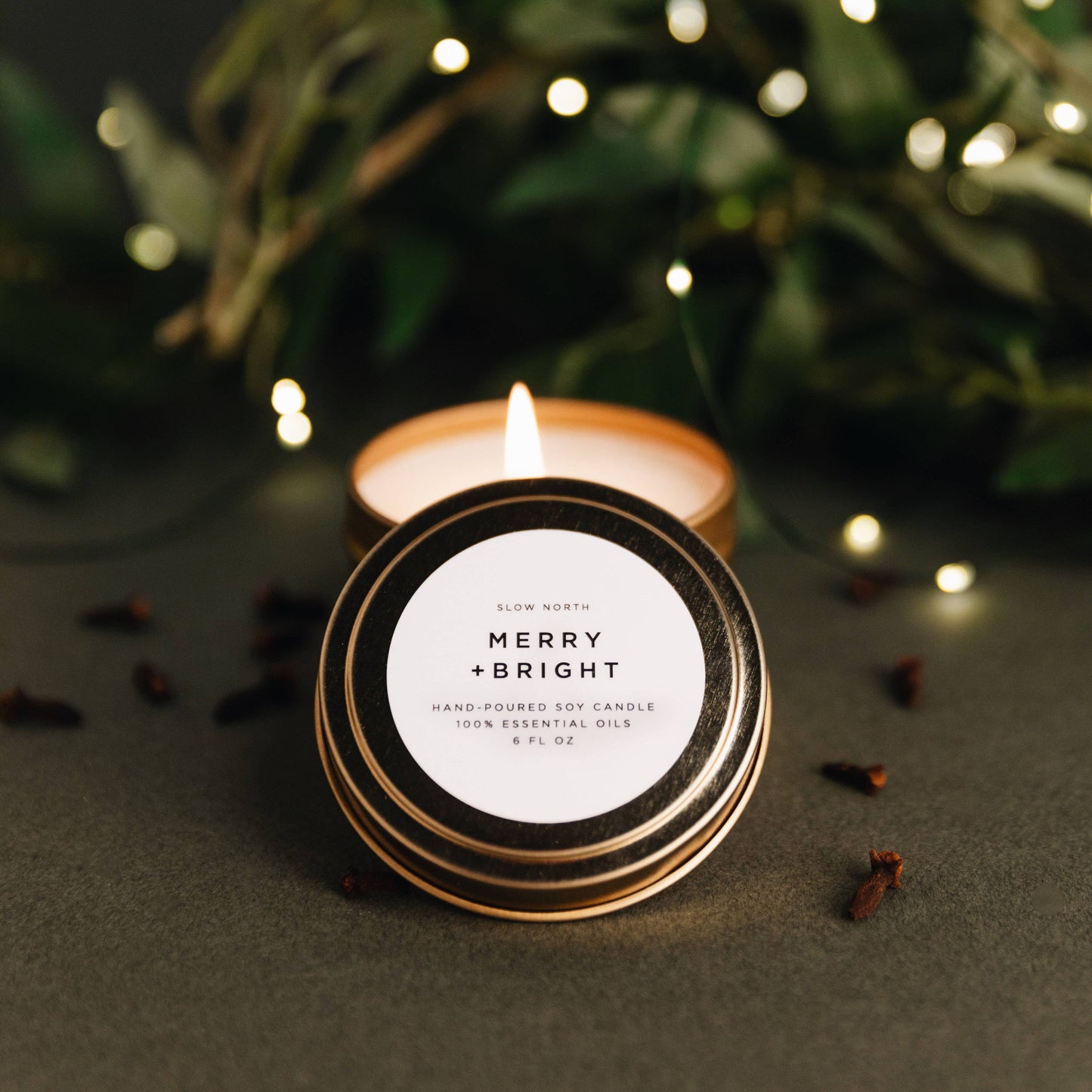 Travel Tin Candles Merry + Bright (Seasonal)