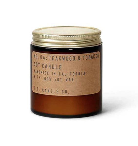 BEST SELLER Teakwood & Tobacco 3.5oz Mini Soy Candle