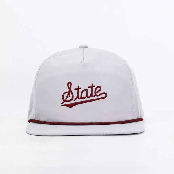 Mississippi State Script Poly Rope Hat - Grey - GEORGE-MARY'S