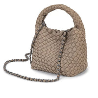 Mini Woven Basket Purse (khaki)