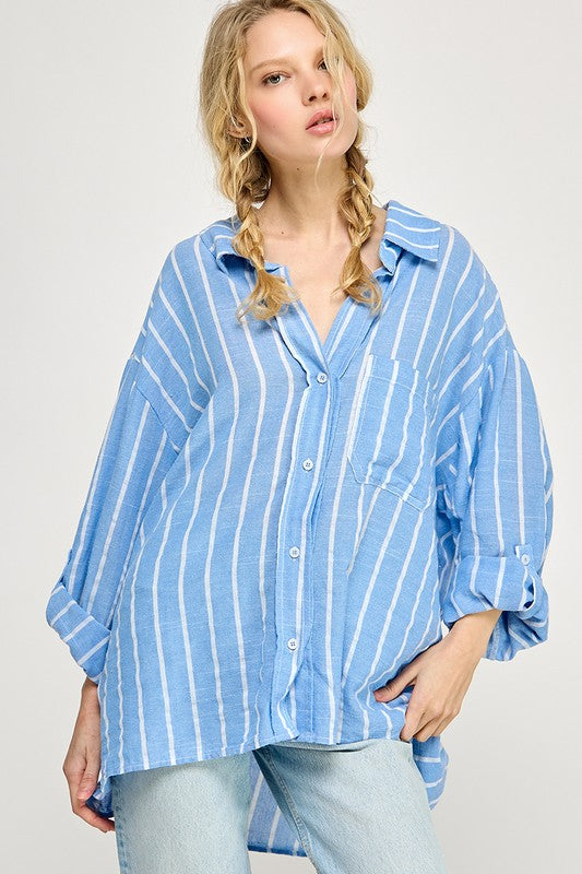 Rory Striped Button Down