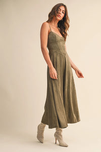 Skye Suede Dress (olive)