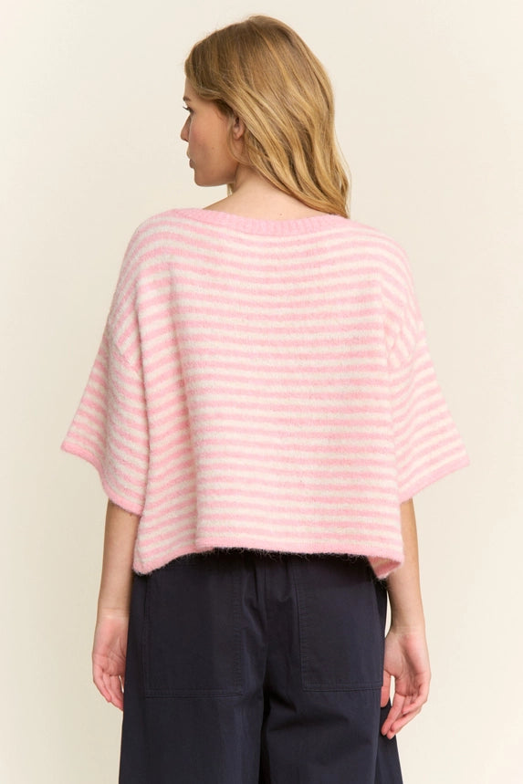 The Penny Cardigan (pink/ivory)