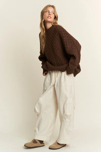 Monroe Checkered Sweater (chocolate)