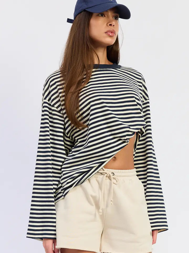 Hector Striped Tee (navy)