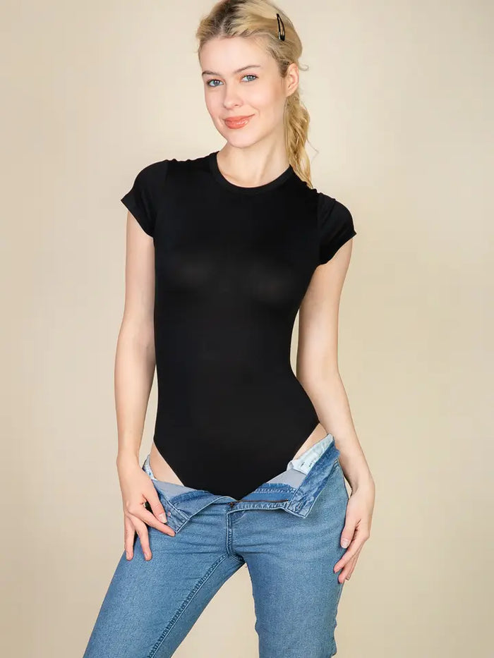 Crew Neck Bodysuit (black)