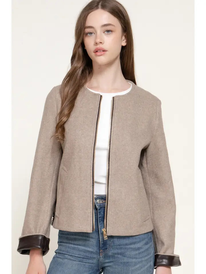 Felt Trim Jacket