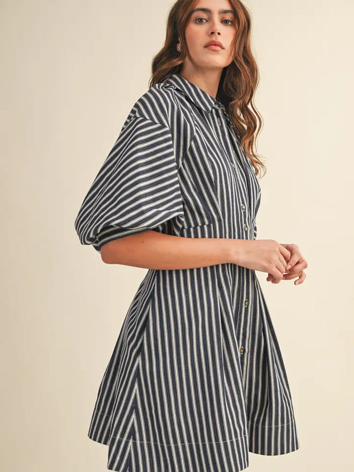 Denim Striped Dress