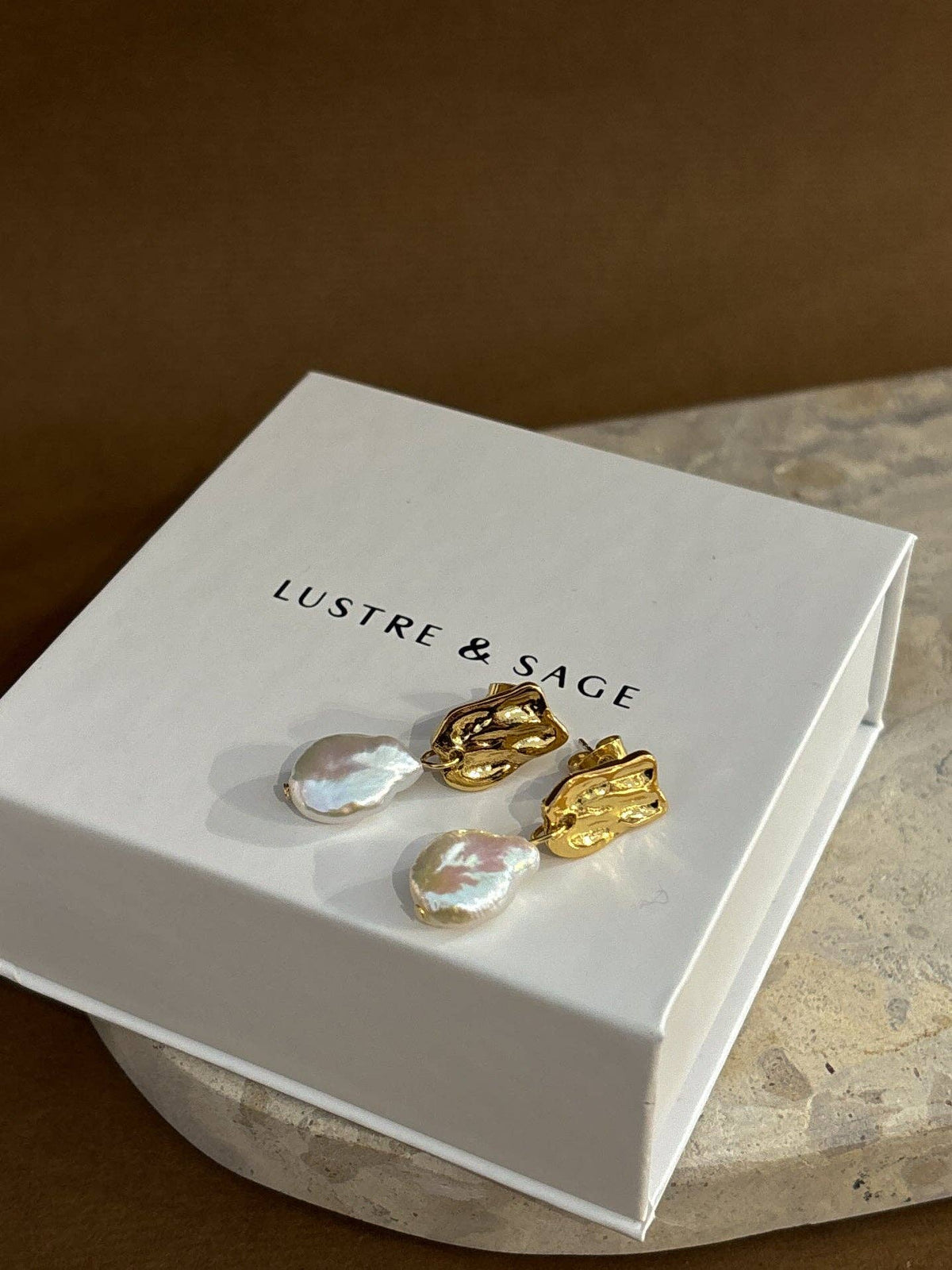 Messina Pearl 18K Gold Plated Earrings - GEORGE-MARY'S