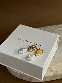 Messina Pearl 18K Gold Plated Earrings - GEORGE-MARY'S