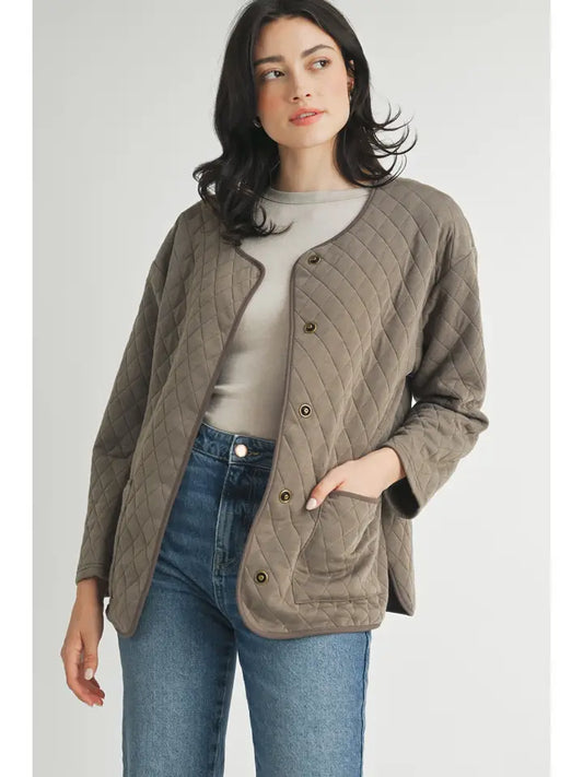 Sable Quilted Knit Jacket