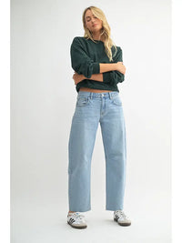 Mid-Rise Barrel Jeans