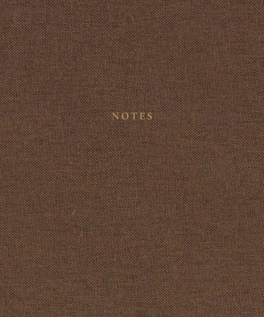 Brown Linen & Golden Notebook