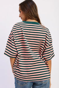 Park Oversized Tee (pink/green)