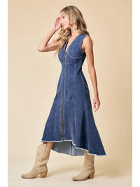 Panelled Denim Dress