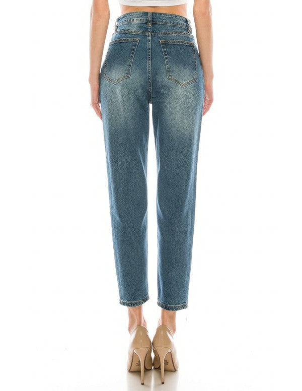 High Rise Taper Mom Jeans