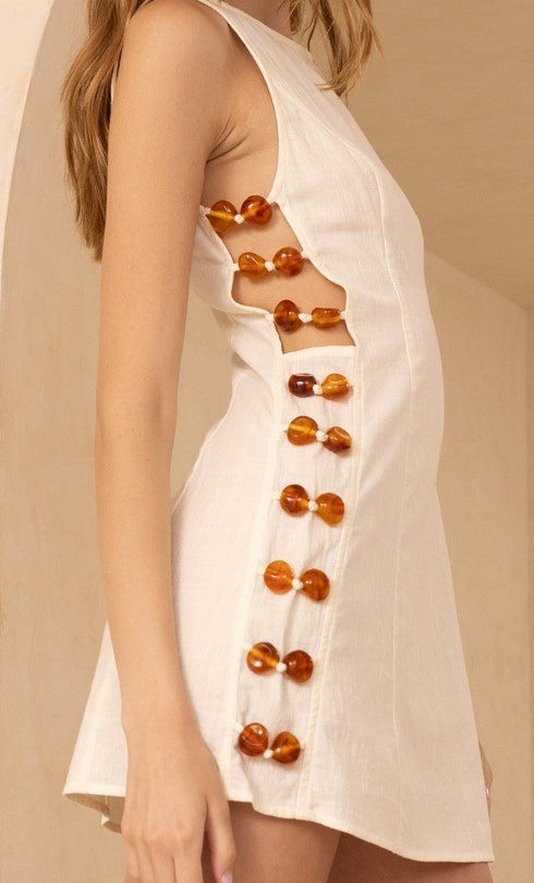 Exuma Linen Bead Dress