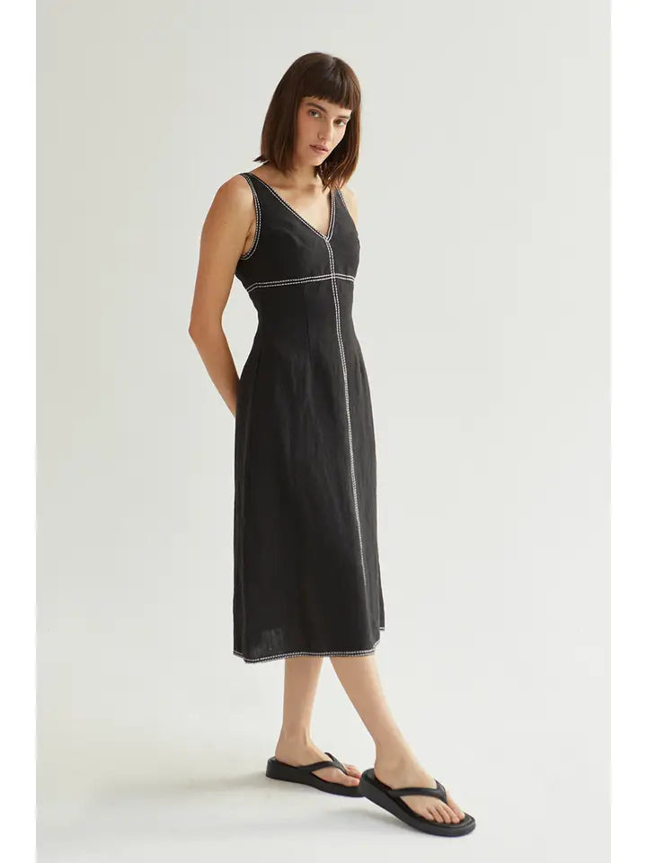 The Florence Contrast Stitch Dress