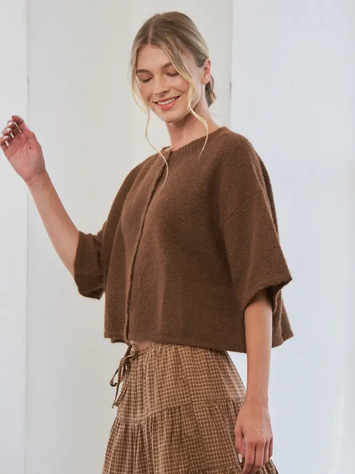 Louise Sweater Cardigan (brown)