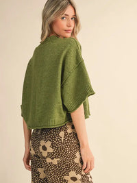 Parks Boxy Knit Sweater (olive)