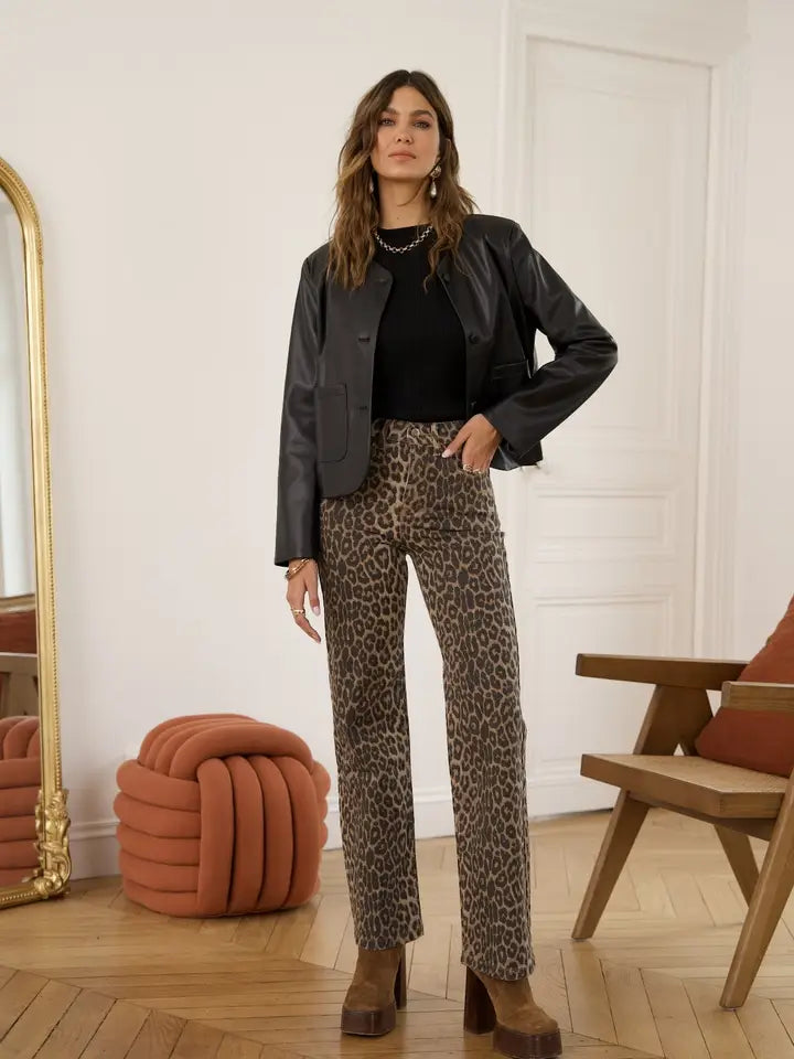 Barbara Leopard Jeans