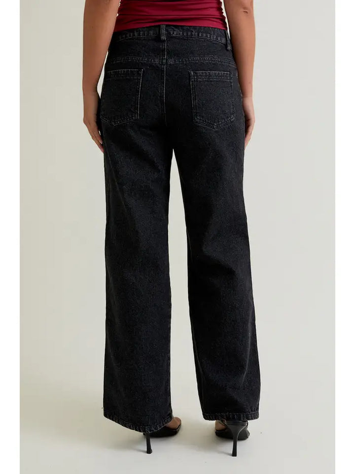 Late Nights Black Denim Pants