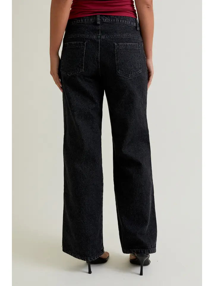 Late Nights Black Denim Pants