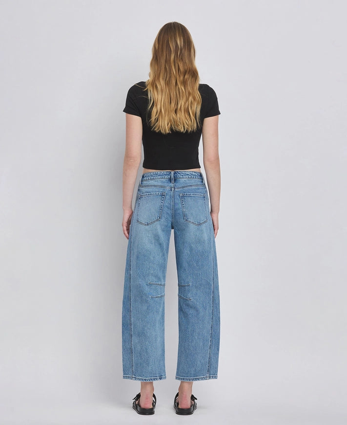 Tingle High Rise Barrel Jeans