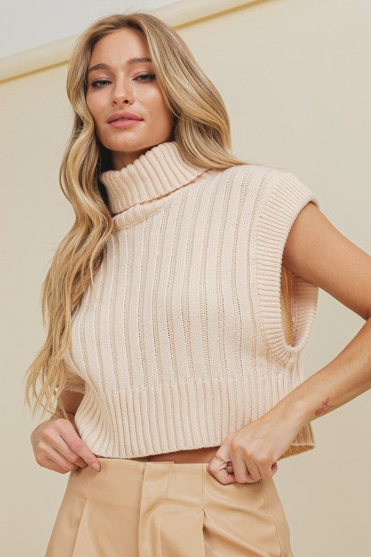 The Brooklyn Cable Sweater Top (cream)