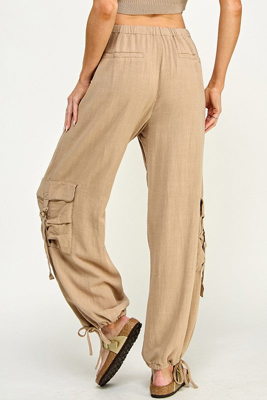 BEST SELLER Linen Cargo Pants (2 colors)
