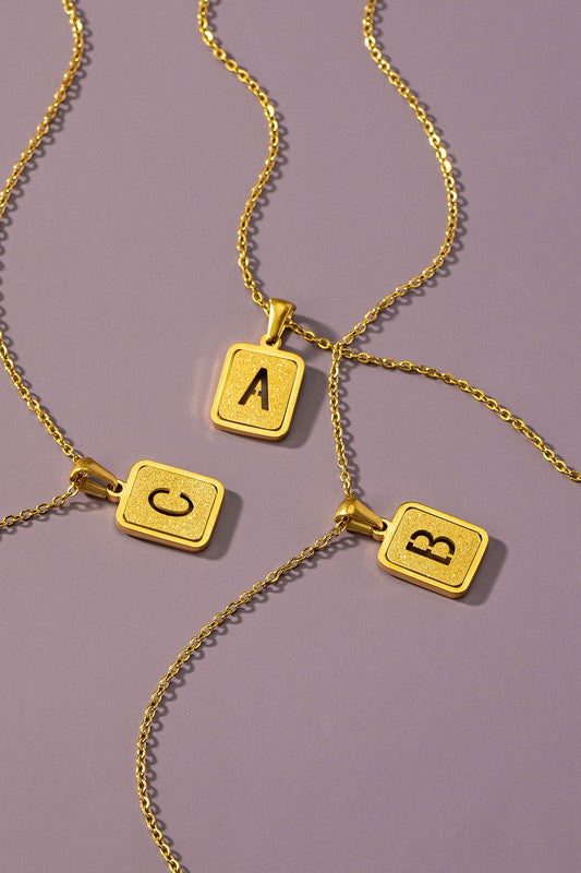 Initial Necklace - Brass Cutout