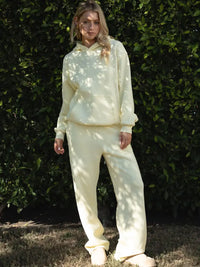 Cloud Fleece Wide Leg Jogger (butter)