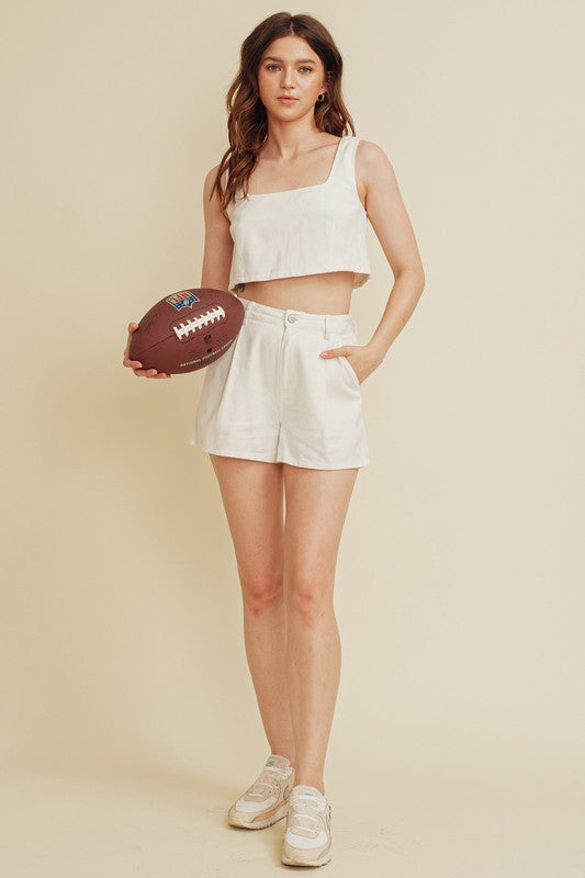 Winifred Flare Shorts (white)