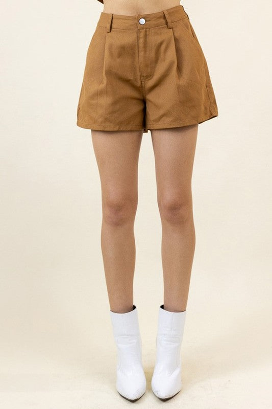 Winifred Flare Shorts (burgundy)