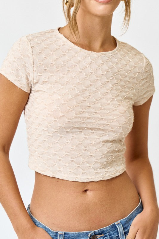 Taupe Cropped Tee