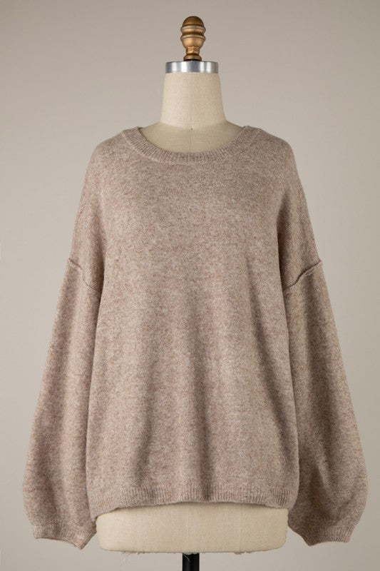 BEST SELLER Homebody Sweater (taupe) - GEORGE-MARY'S