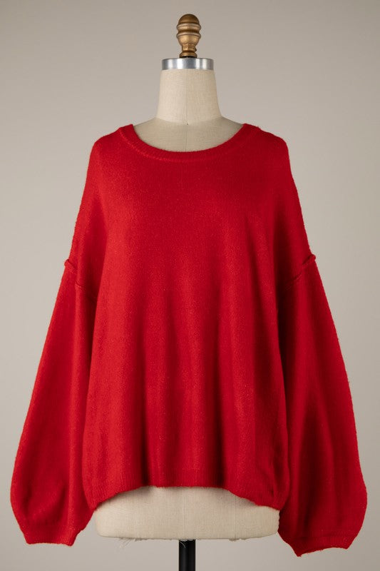 SALE BEST SELLER Homebody Sweater (red) - GEORGE-MARY'S