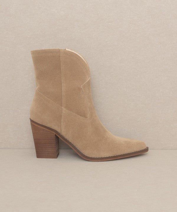 Harmony Khaki Suede Bootie