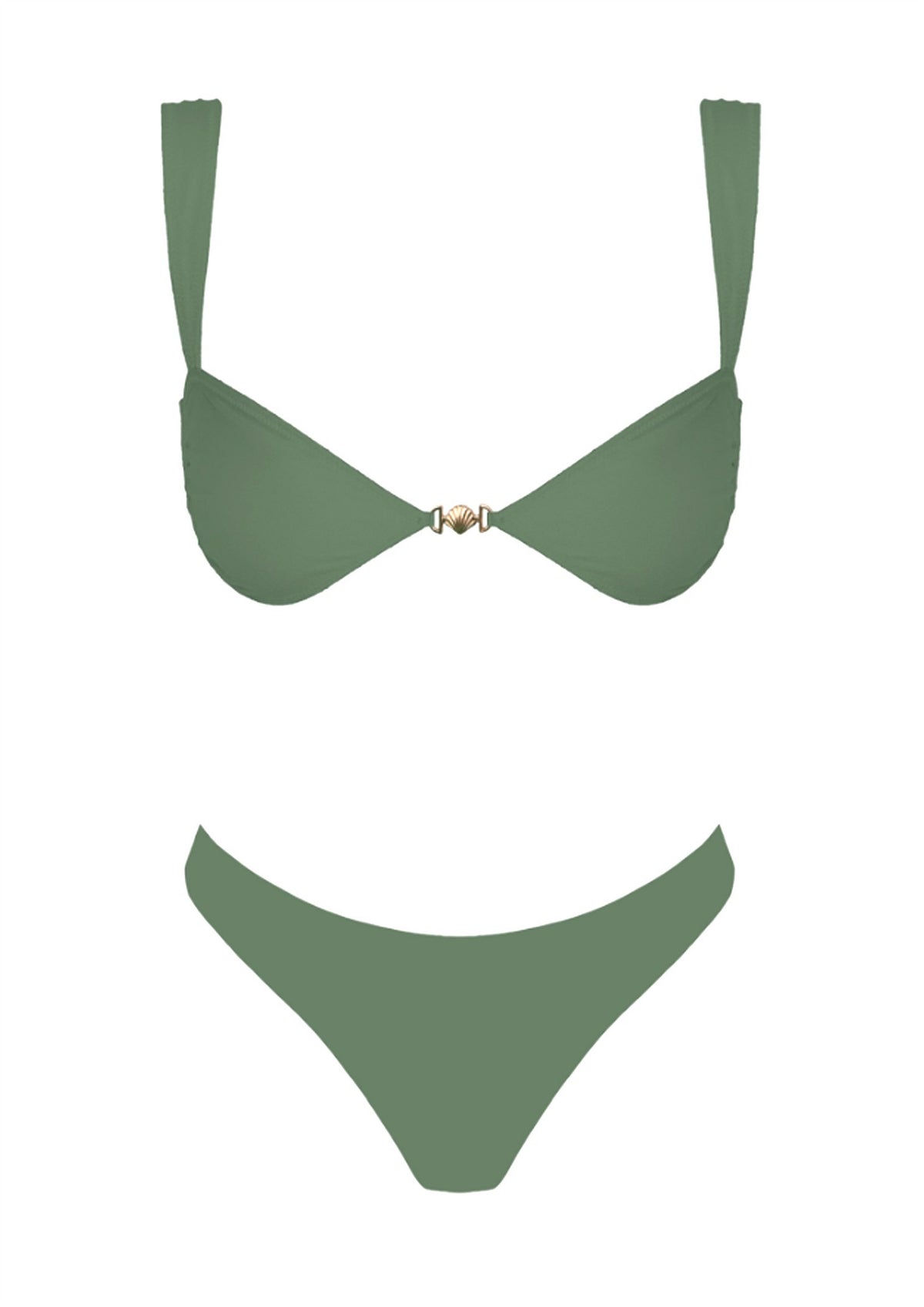Lyon Olive Bikini (top) - GEORGE-MARY'S
