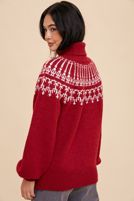 Fair Aisle Sweater (cranberry)