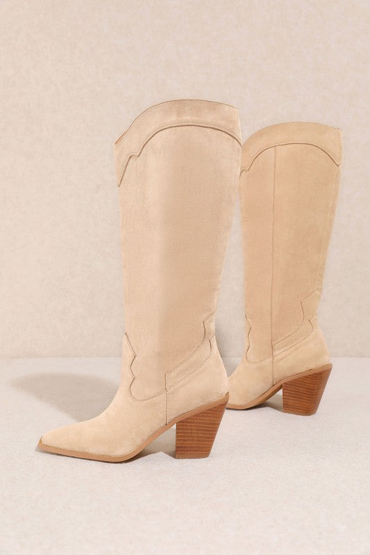 Taupe Suede Western Boot